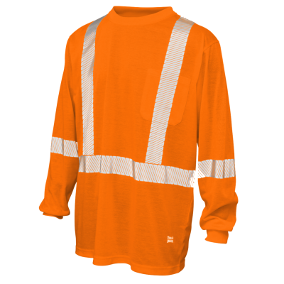 Polyester Jersey Long Sleeve Safety T-Shirt