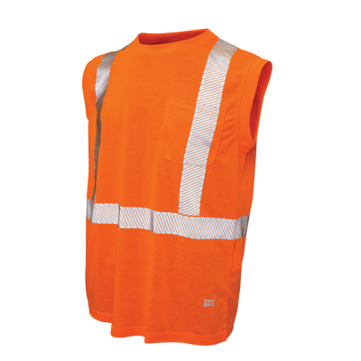 Polyester Jersey Sleeveless Safety T-Shirt