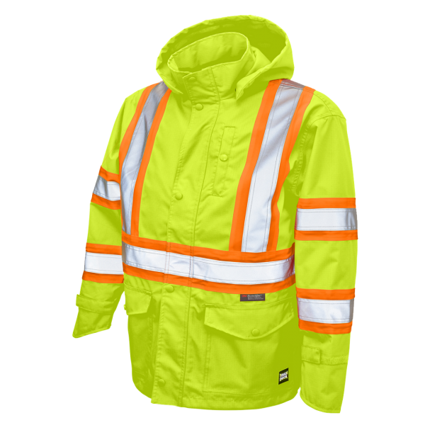 Premium Ripstop Safety Rain Jacket