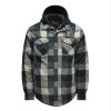 Quilted Flannel Jacket with Hood