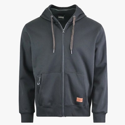 Full Length Zipper Micropolar Lined Hoodie