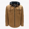 Stretch Canvas Jacket with Sherpa Lining and Hood