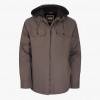 Stretch Canvas Jacket with Sherpa Lining and Hood