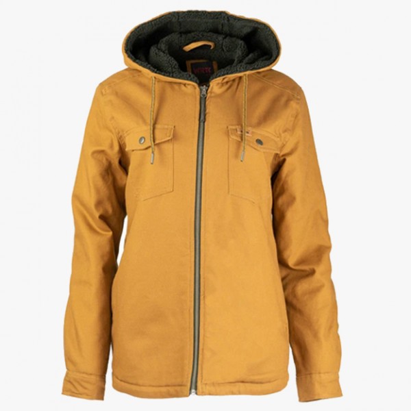 Ladies Stretch Canvas Jacket With Sherpa Lining